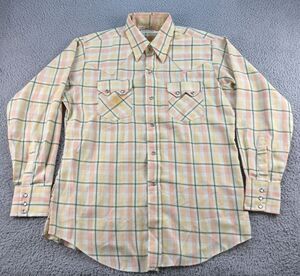 Washington Dee Cee Shirt Mens 16 - 34 Western Wear Pearl Snap Sawtooth VTG USA